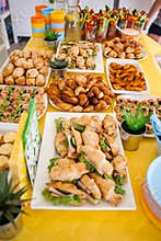 Birthday food table for children