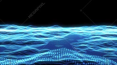 Abstract 3d Technology Mountains Landscape Loop