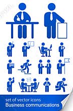 Set informational business icon