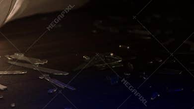 CSI Crime Scene Photography - Pan Across Shattered Glass