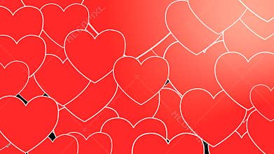 Transition pack saint valentine day animation with alpha. heart transition