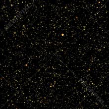 Abstract gold sparkle shine light confetti bokeh on glittering black background. Luxury shimmer texture template. EPS 10