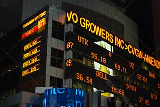 Stock ticker in Times Square