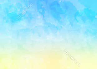 Vector Abstract Pastel Blue and Yellow Watercolor Pattern Background