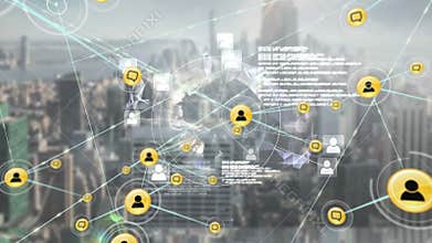 Connectors moving on the city