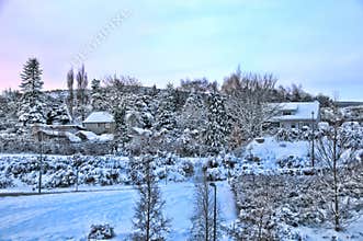 Dublin mountains under the snow