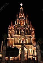 The Parroquia church, San Miguel de Allende, Guanajuato, Mexico