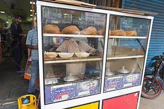 Nuwara Eliya, Sri Lanka: 03/20/2019: Traditional fast food street stall