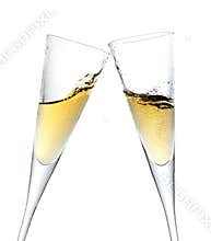 Celebration toast with champagne