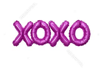 XOXO party balloon on pink