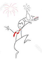 Happy new year! - clip art