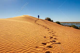 Crossing Big Red at the start of the Simpson Desert