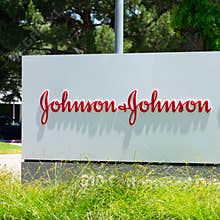 Johnson & Johnson sign at multinational corporation office in Silicon Valley