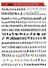 sports silhouette. Vector illustration decorative background design