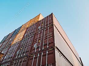Containers Cargo shipping Logistic freight warehouse Import Export Business