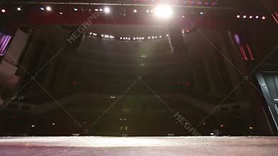 Large Theatre From Stage Lights Turn On