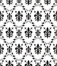 Seamless damask royal texture with fleur-de-lis