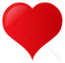 Romantic red heart clip art vector