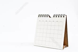 Blank Calendar Isolated on White