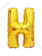 letter H balloon font isolated on white