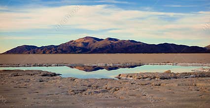 Reflection, large salines. salta and jujuy, argentina