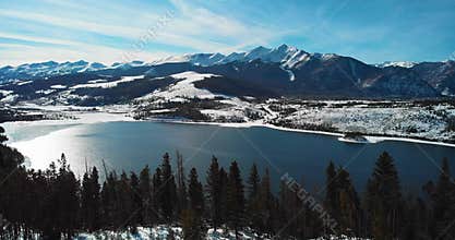 Amazing Aerial View of Dillon Reservoir, Colorado