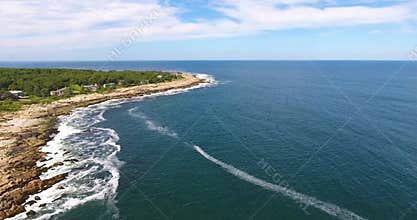 Pigeon Cove aerial view, Rockport, MA, USA