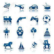 Toys icon set