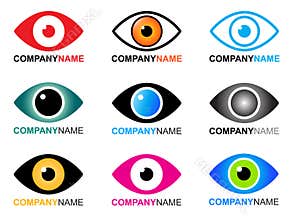 Eye logo and icons