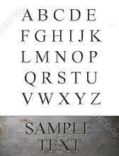 Marble Engraved Alphabet