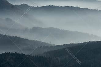 Carpathian mountains view, Romania