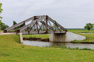 Wood beam bridge 