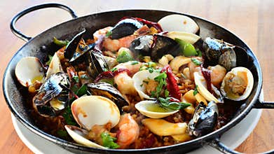Paella, typical food from Spain