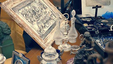 Nice Monday Antique market focusing on religious objects.