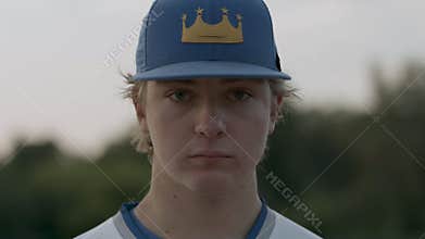 Portrait of a high level athlete. Baseball player ready to compete