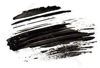 Stroke (sample) of black mascara