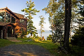 Luxury Log Cabin on a Lake