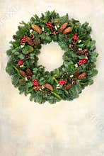 Natural Winter Greenery Christmas Wreath