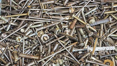 Background of tools screws, nuts, bolts, etc.. Rotation