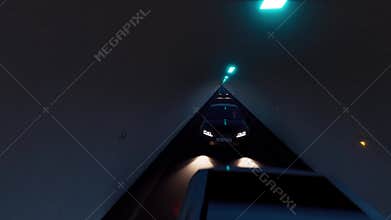 3d cars tunnel Highway road fake sci-fi automotive cad