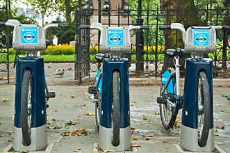 Barclays bicycles for hire, London, UK