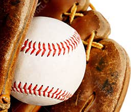 Baseball with glove