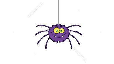 Funny Halloween Spider Cartoon Character