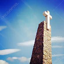 Photo of the cross. Illustration for design.