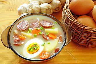 Sour rye soup