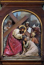 8th Stations of the Cross,Jesus meets the daughters of Jerusalem, Basilica of the Sacred Heart of Jesus in Zagreb