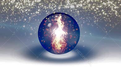 Crystal Ball With Fire