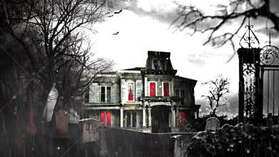 Horror house background