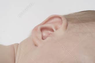 Baby (6-12 months) close up of ear