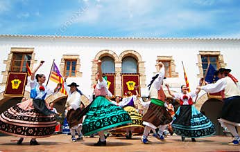 Folklore dance in Ibiza Spain Europe